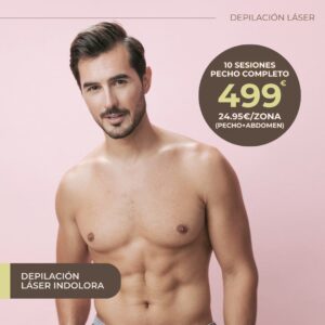 10 SESIONES DEPILACION LASER PECHO COMPLETO