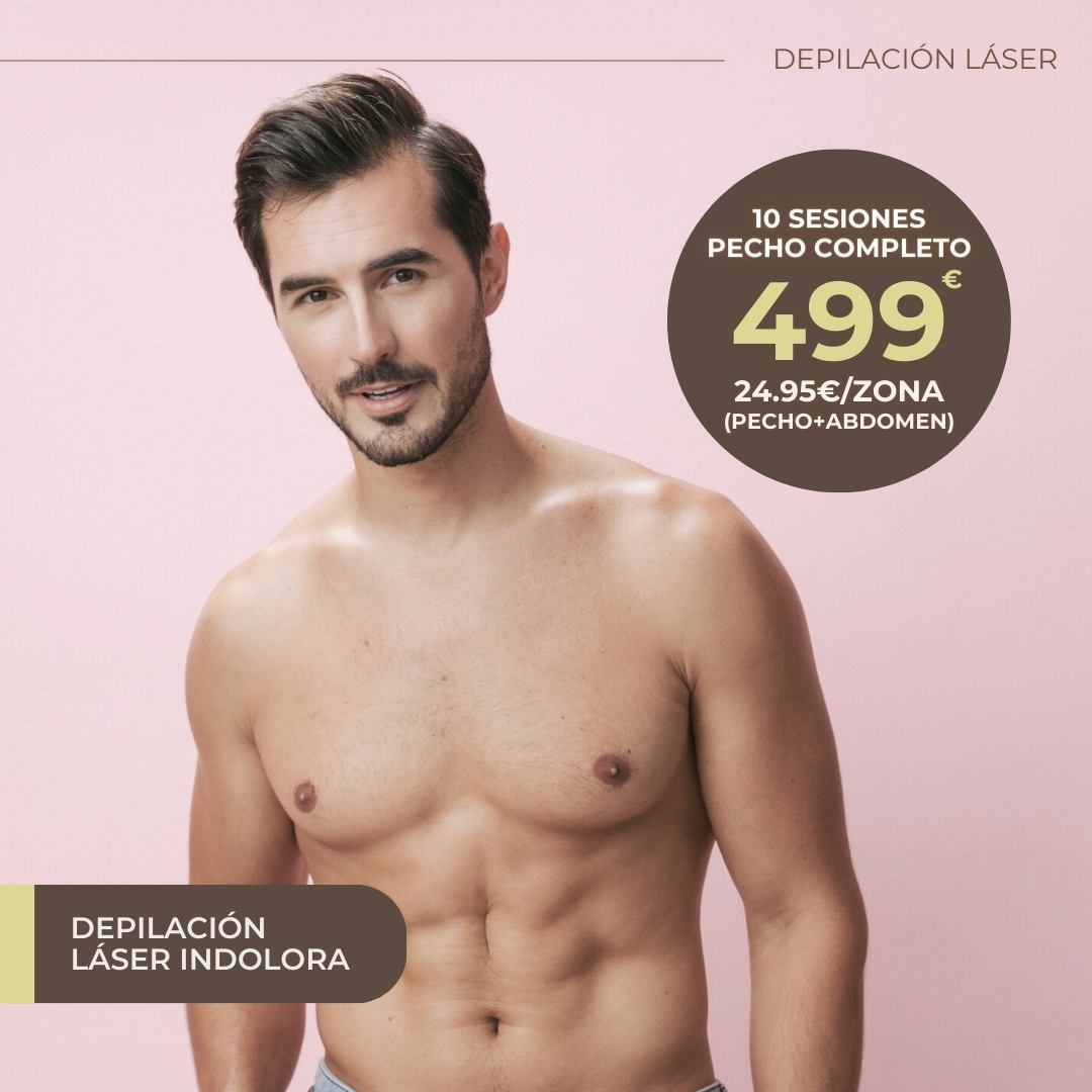 10 SESIONES DEPILACION LASER PECHO COMPLETO