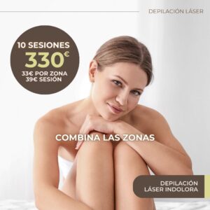 BONO DEPILACIÓN LÁSER 10 ZONAS COMBINABLES
